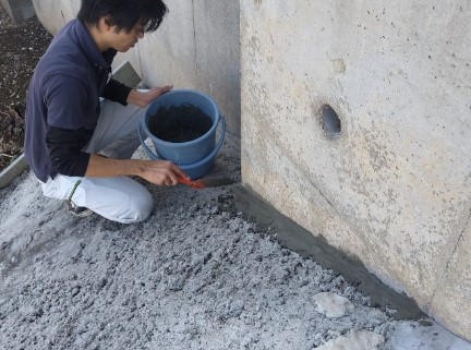 コンクリート壁の補修